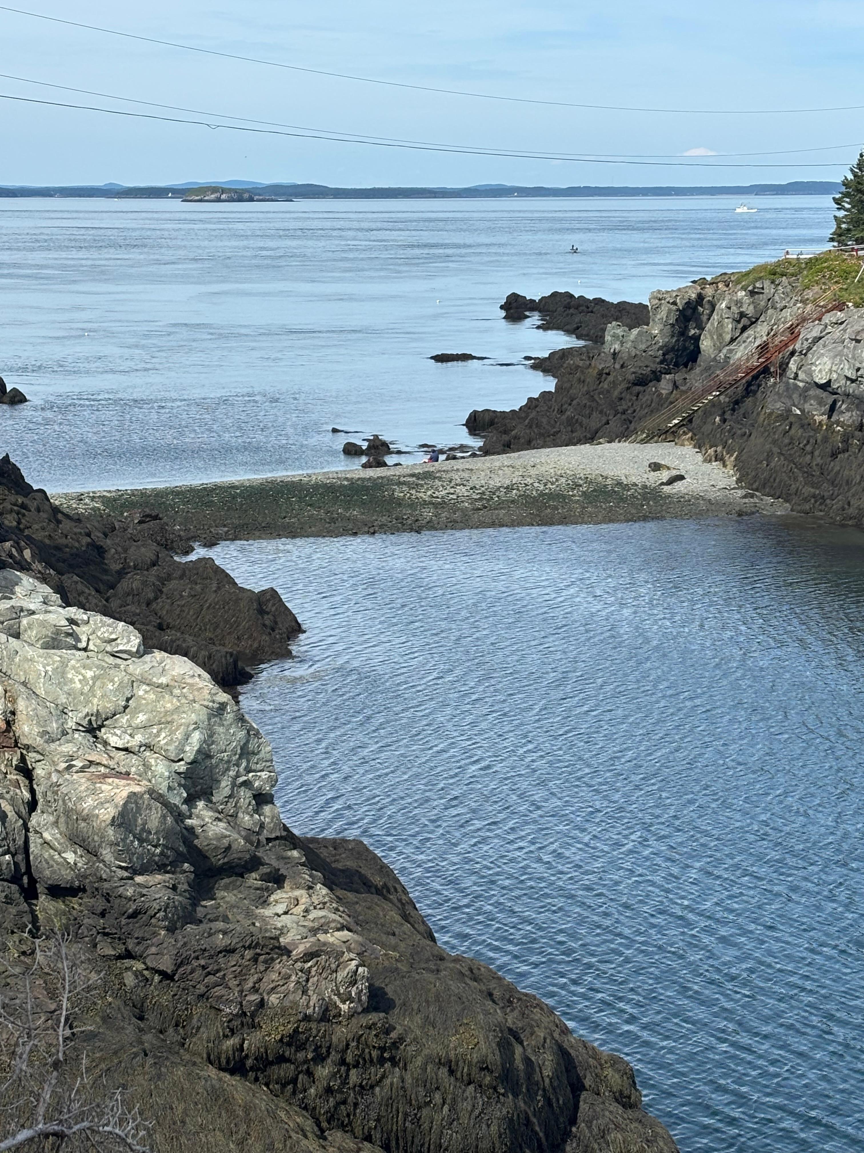 Low tide walk to Light House on Campobello Island. 