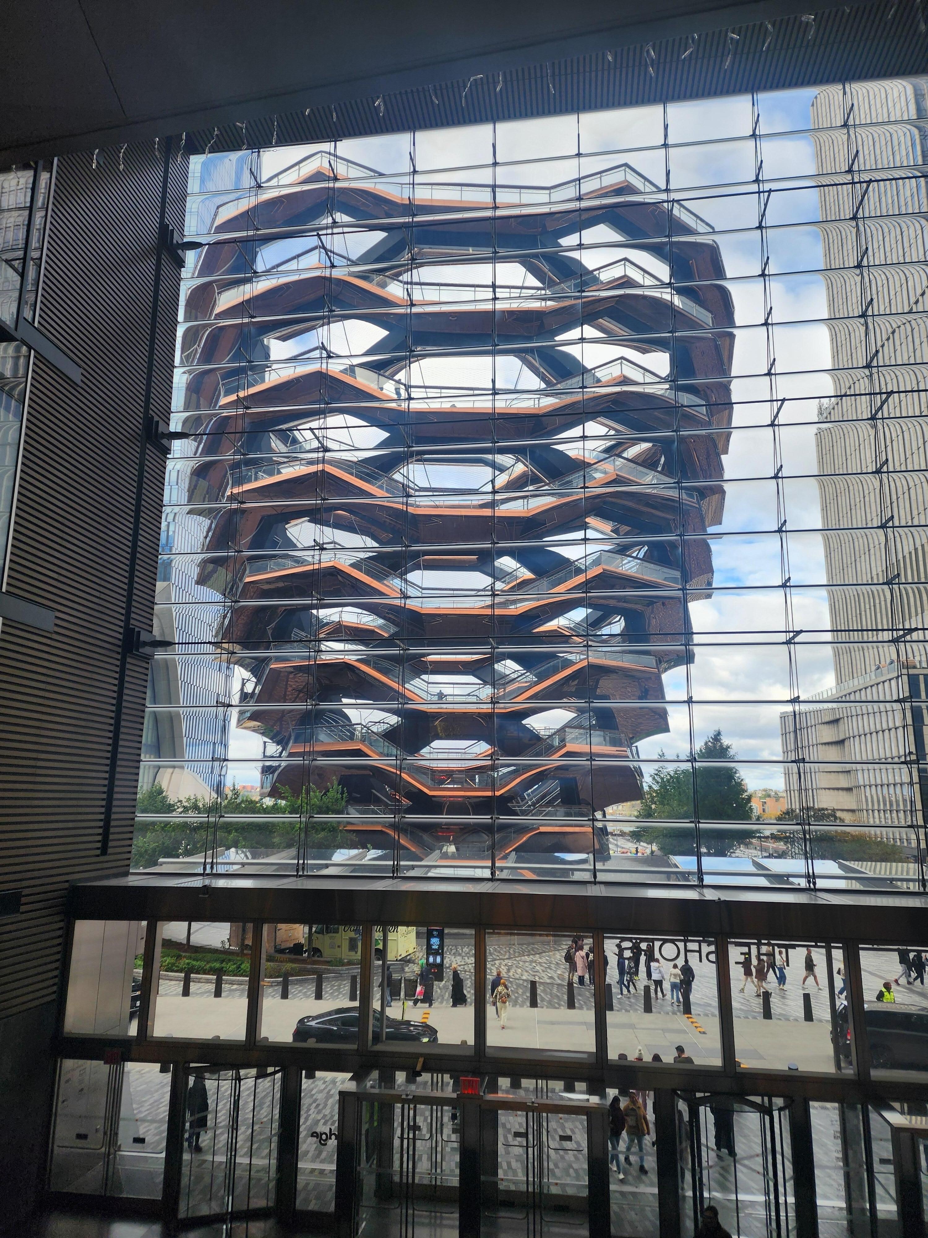 Hudson Yard a few blocks away, about an 8-10 minute walk