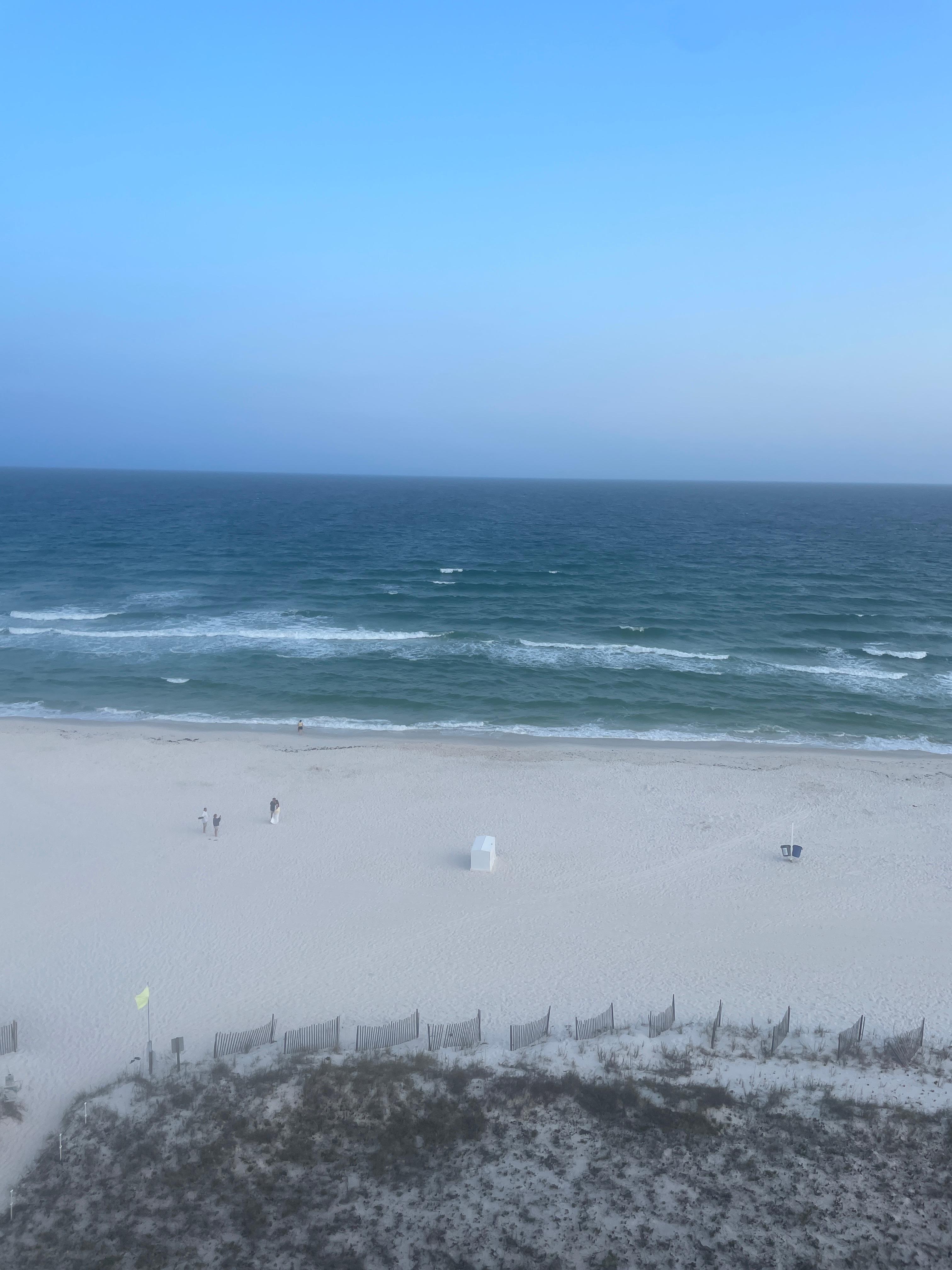 From balcony 