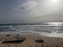 Peaceful walk along the beach