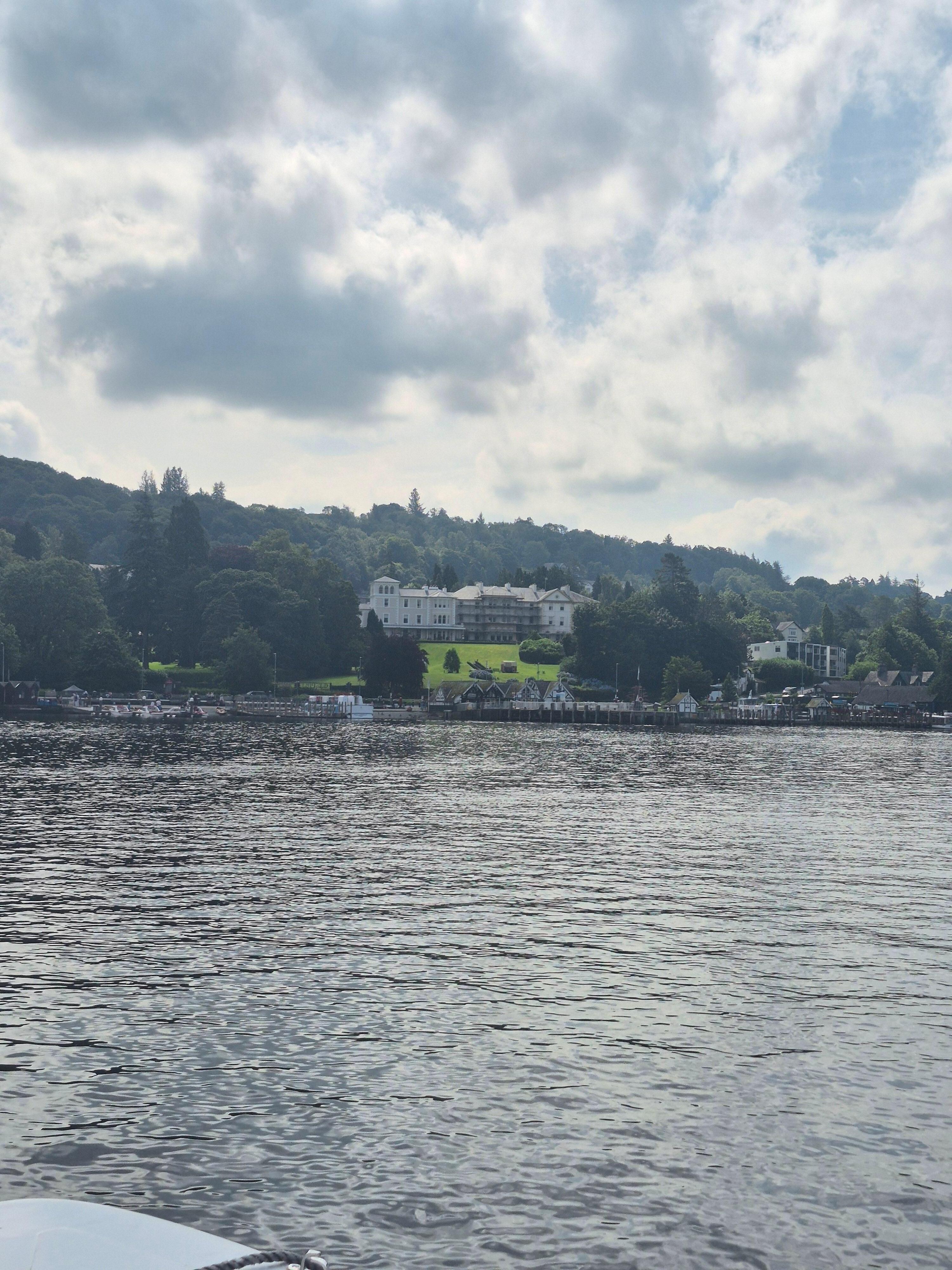 View of the hotel from the lake 