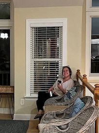 Tim relaxing after the long drive!