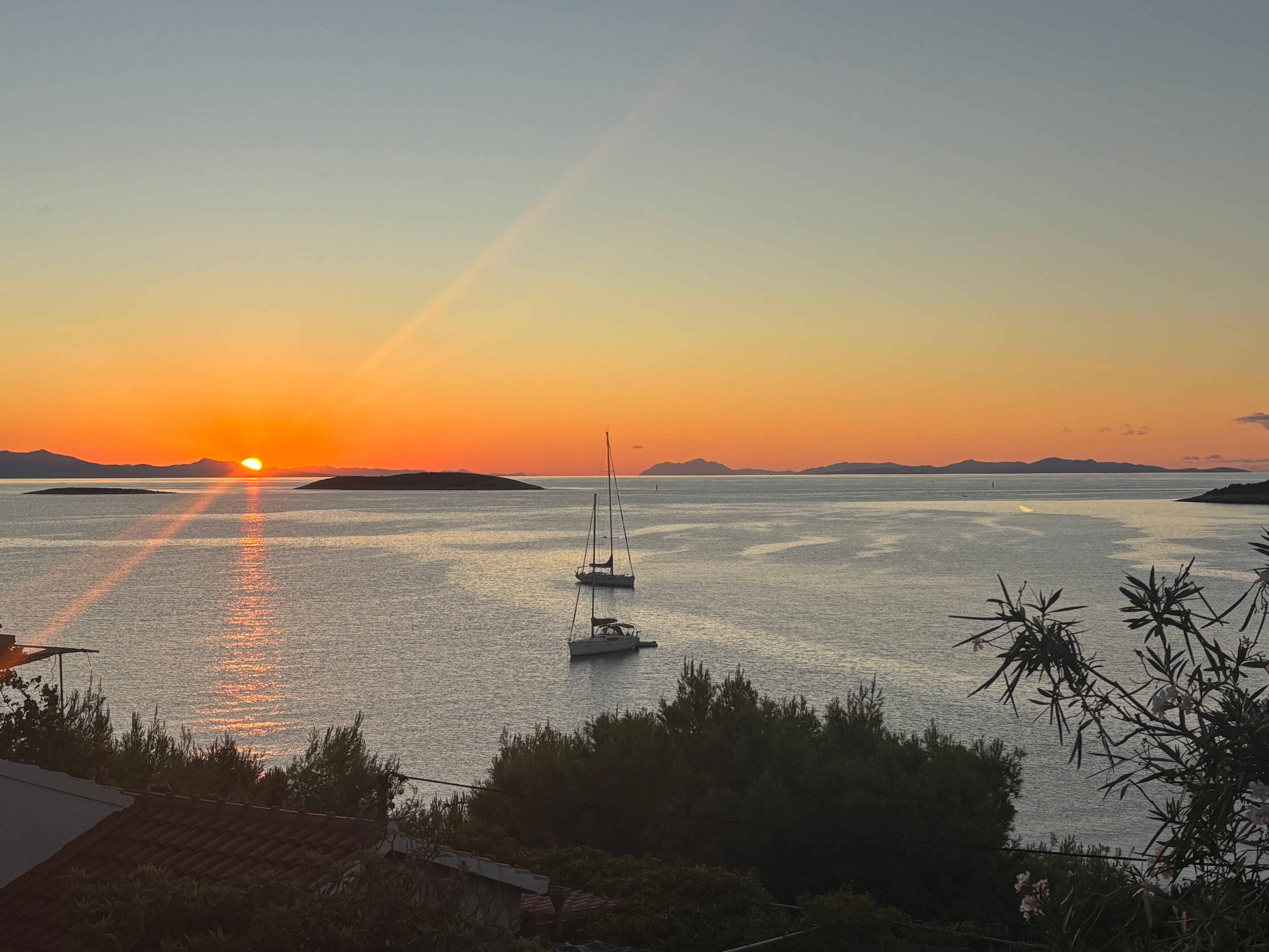 Sonnenaufgang von der Terrasse aus