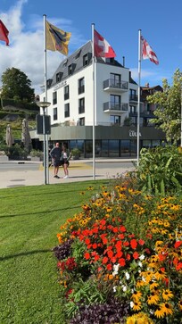View of hotel from the waterfront