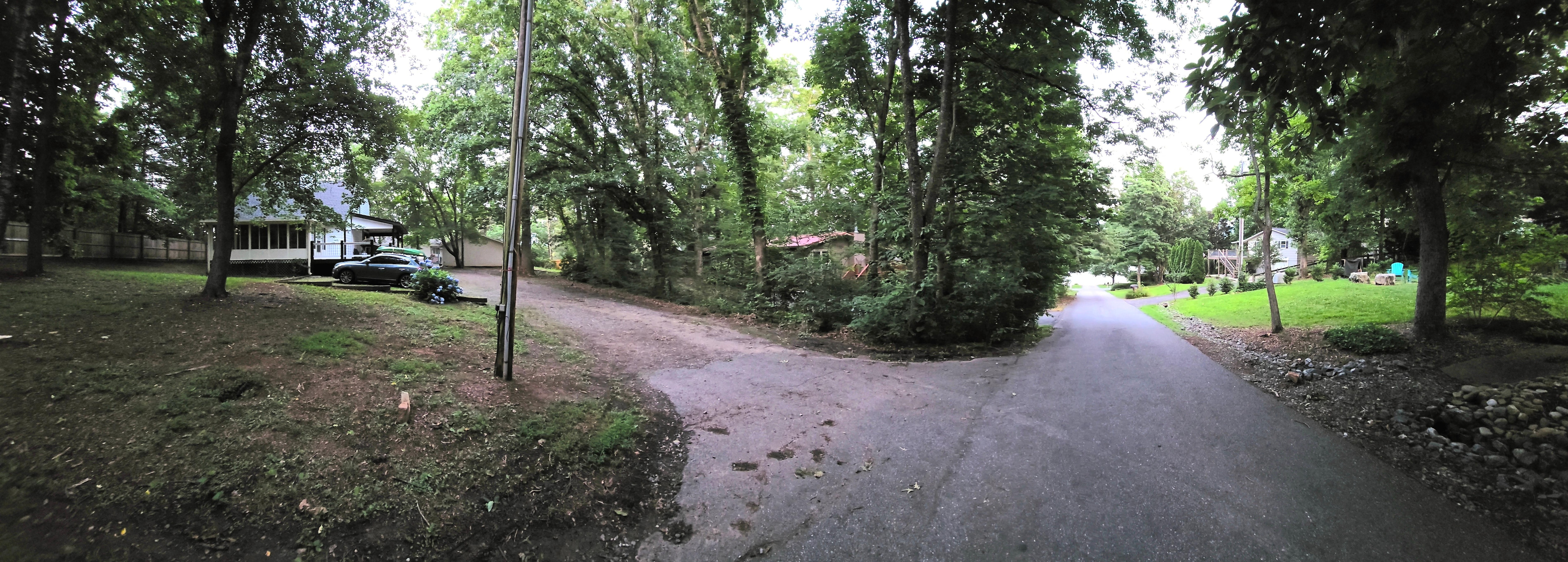 Panoramic view of the distance to water.
