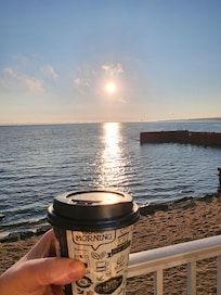 Morning coffee on the balcony