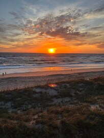 Beautiful sunrise from the balcony.