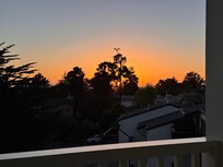 Sunset from our patio on the fifth floor.
