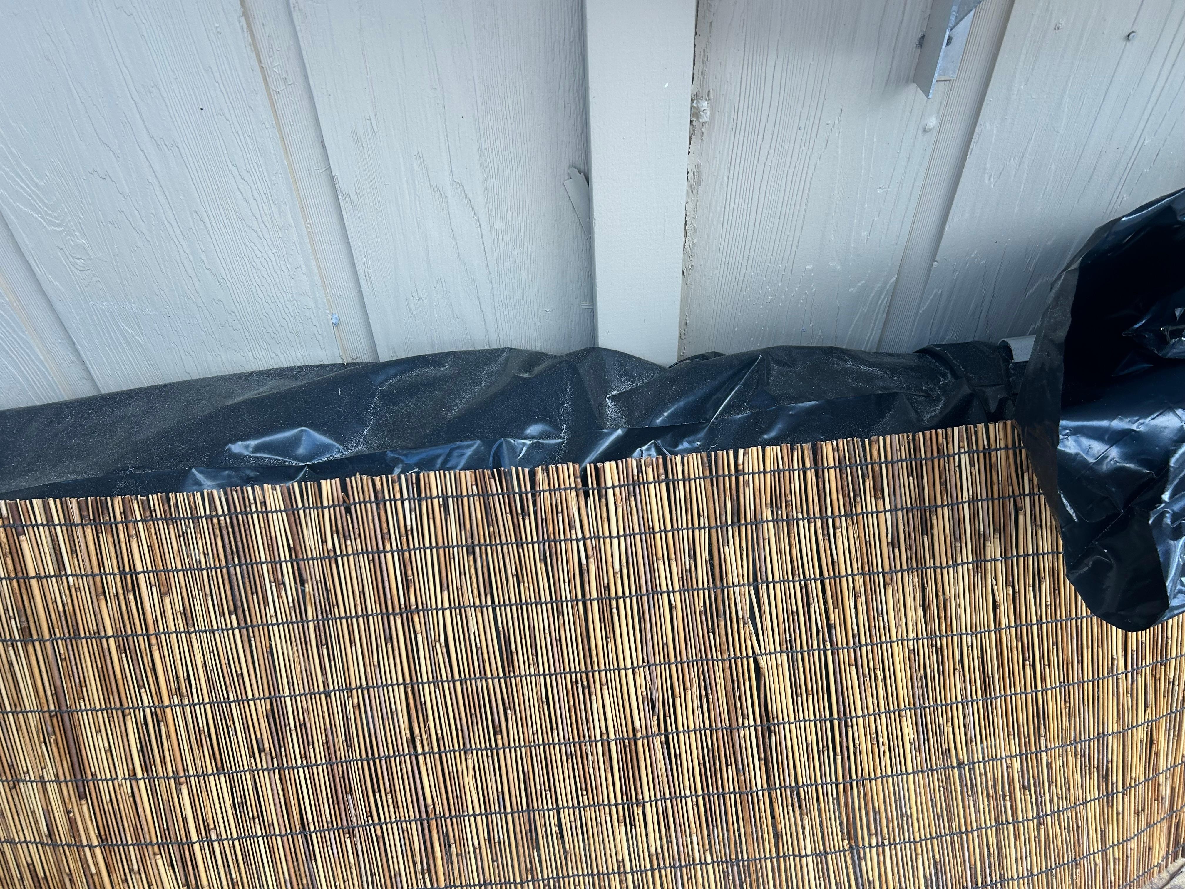 Sandbags with plastic