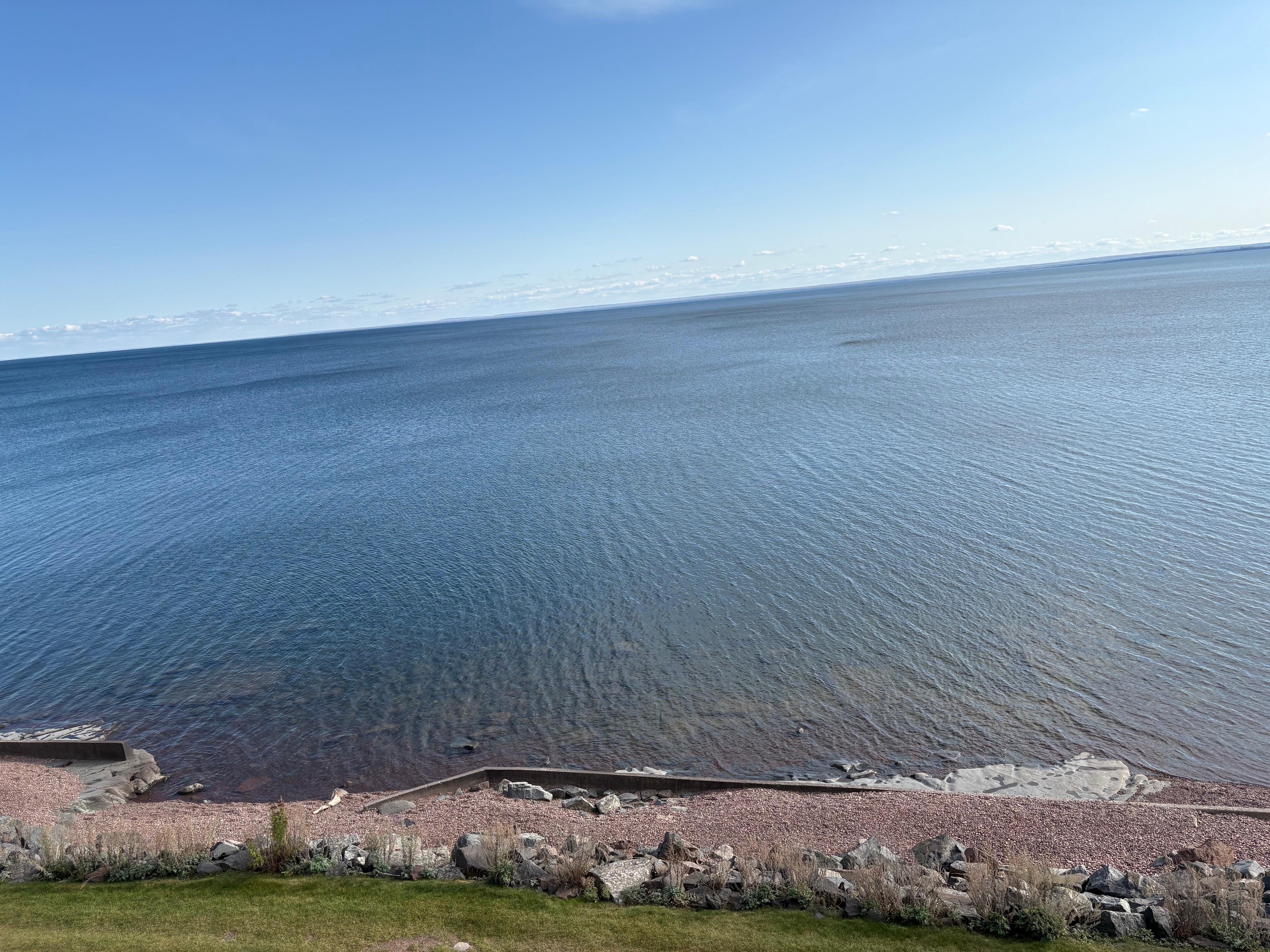 View from balcony in evening