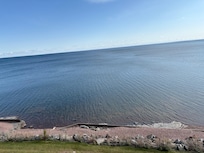 View from balcony in evening