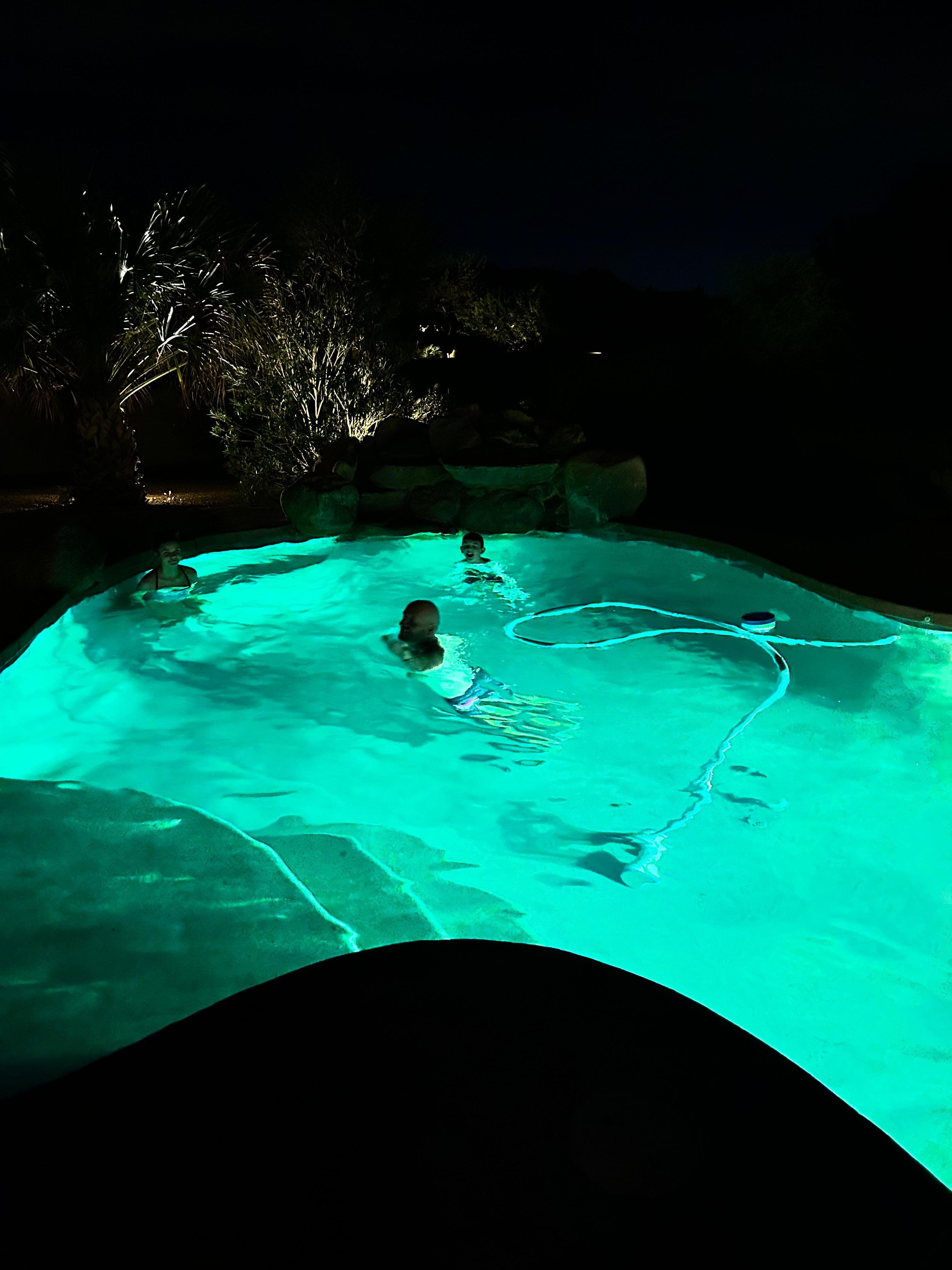 Swimming at night