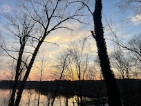 Sunset over the lake