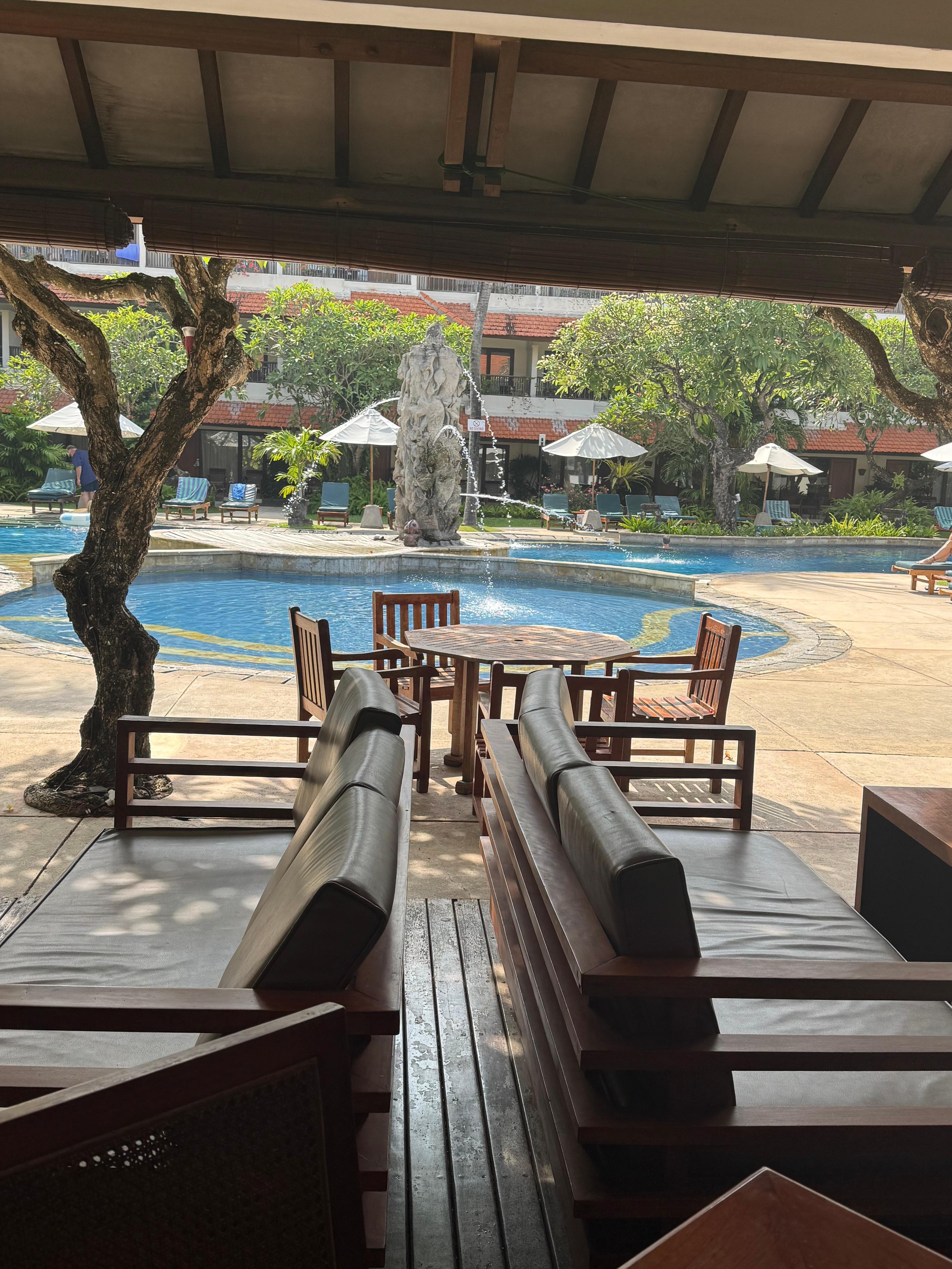 View from breakfast dining area