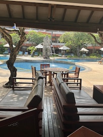 View from breakfast dining area
