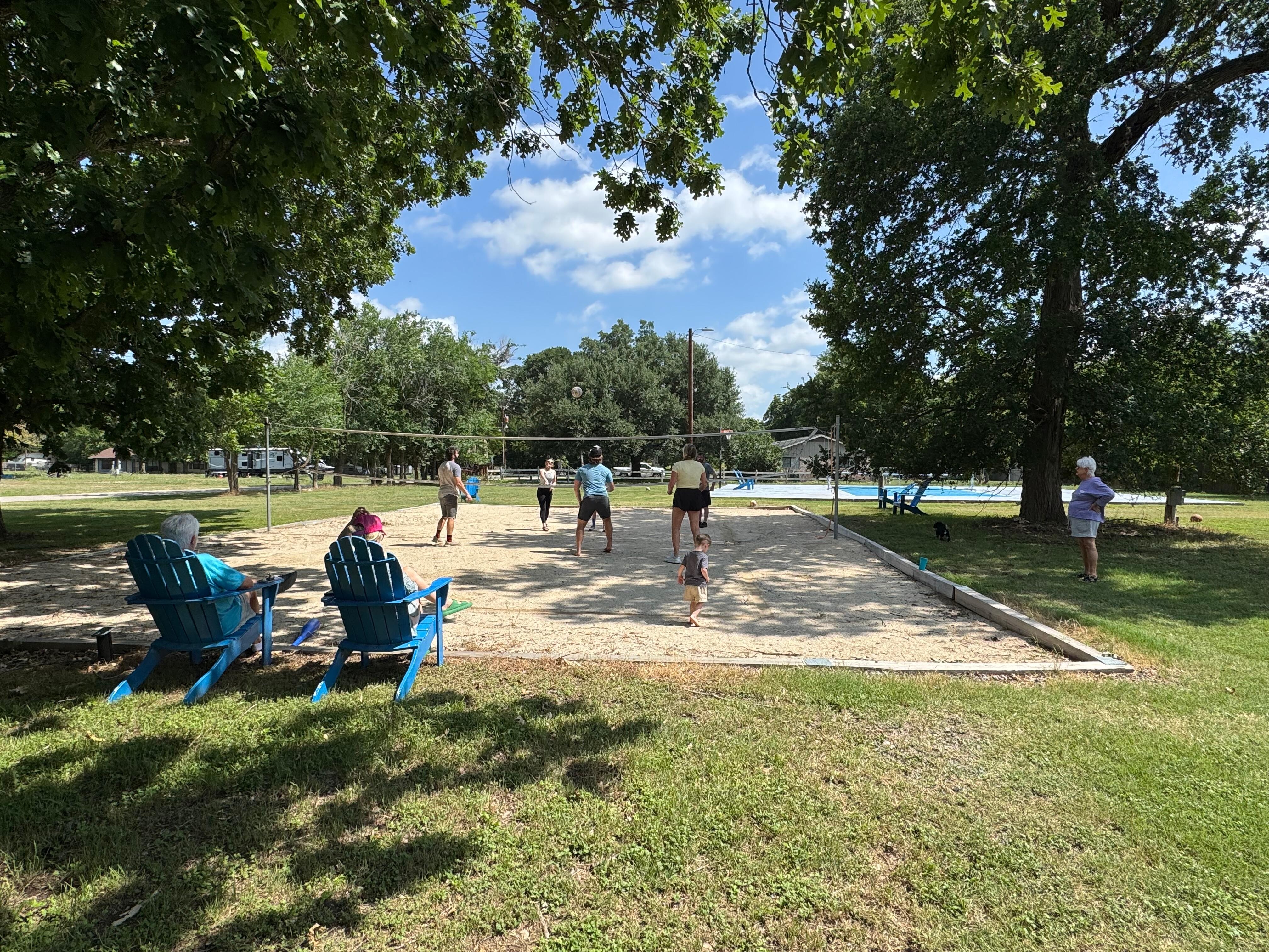 Volleyball Court, Pickleball and Basketball in the background