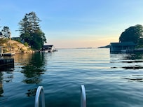Enjoying a cocktail on the dock for the sunset.