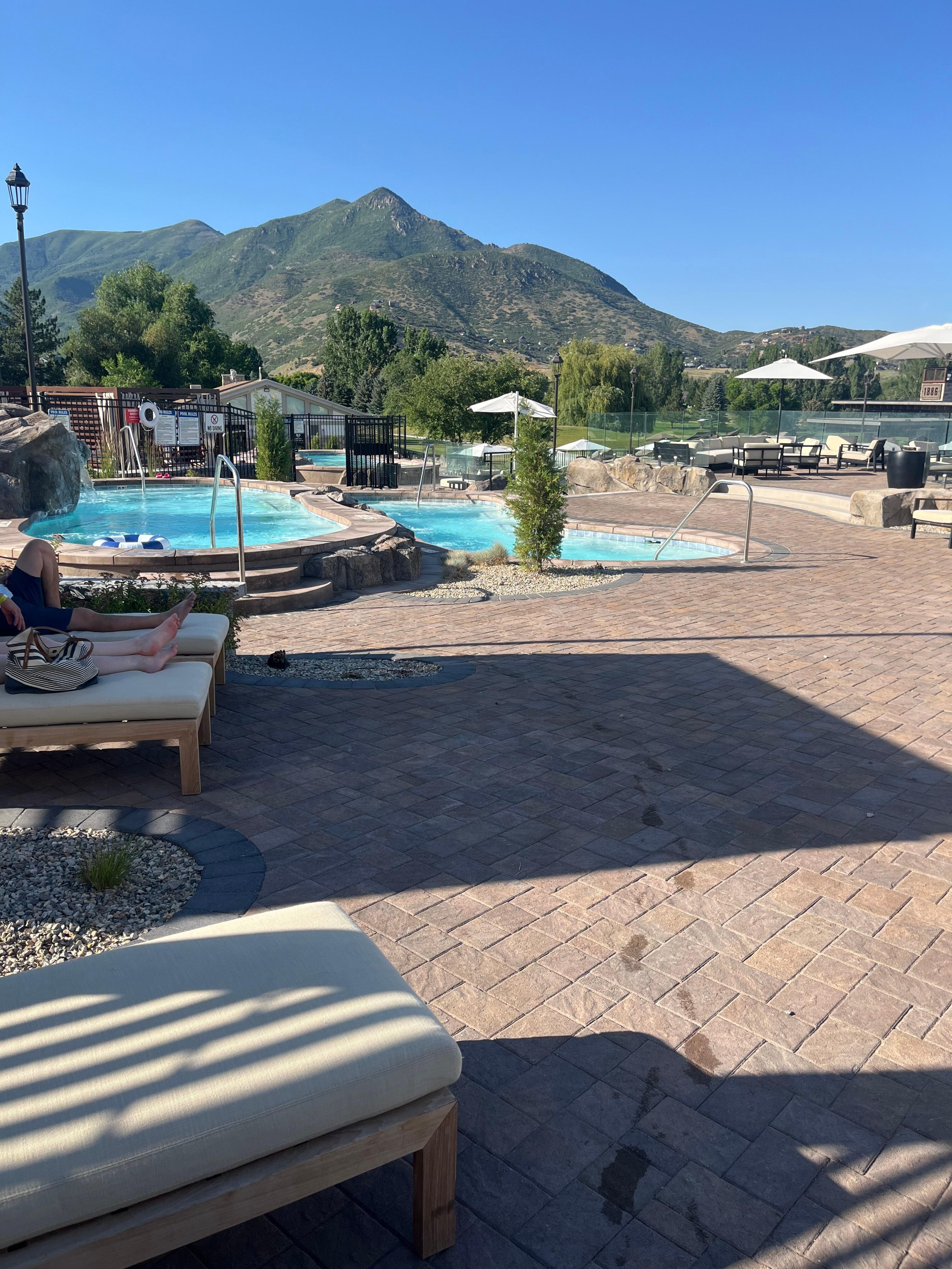 So many pools and cool little spots to hang out. Very family friendly 