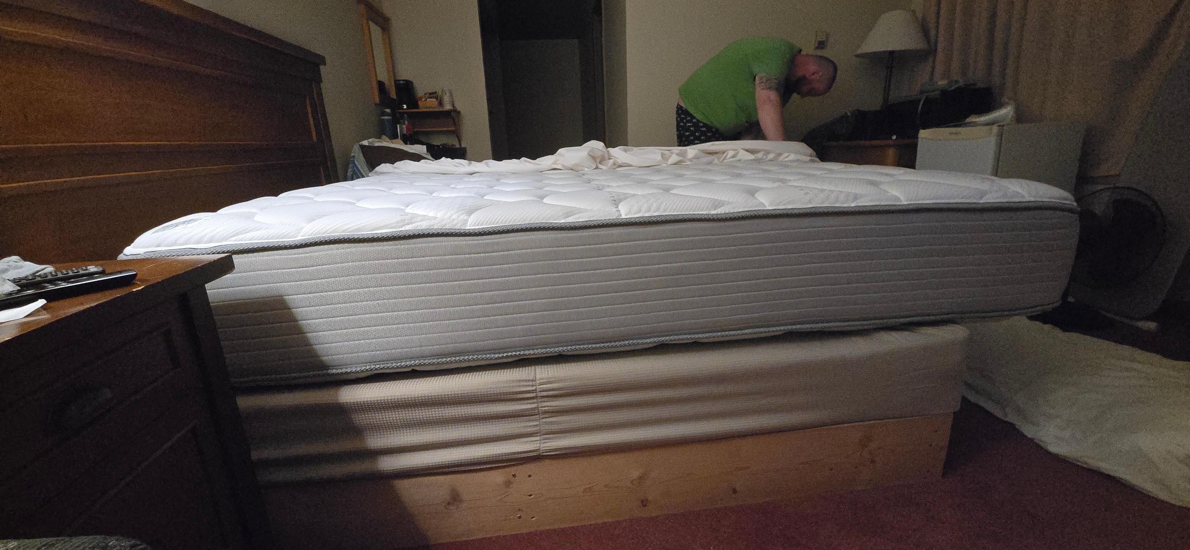 Bed after flipping. 2 inches narrower at the bottom 