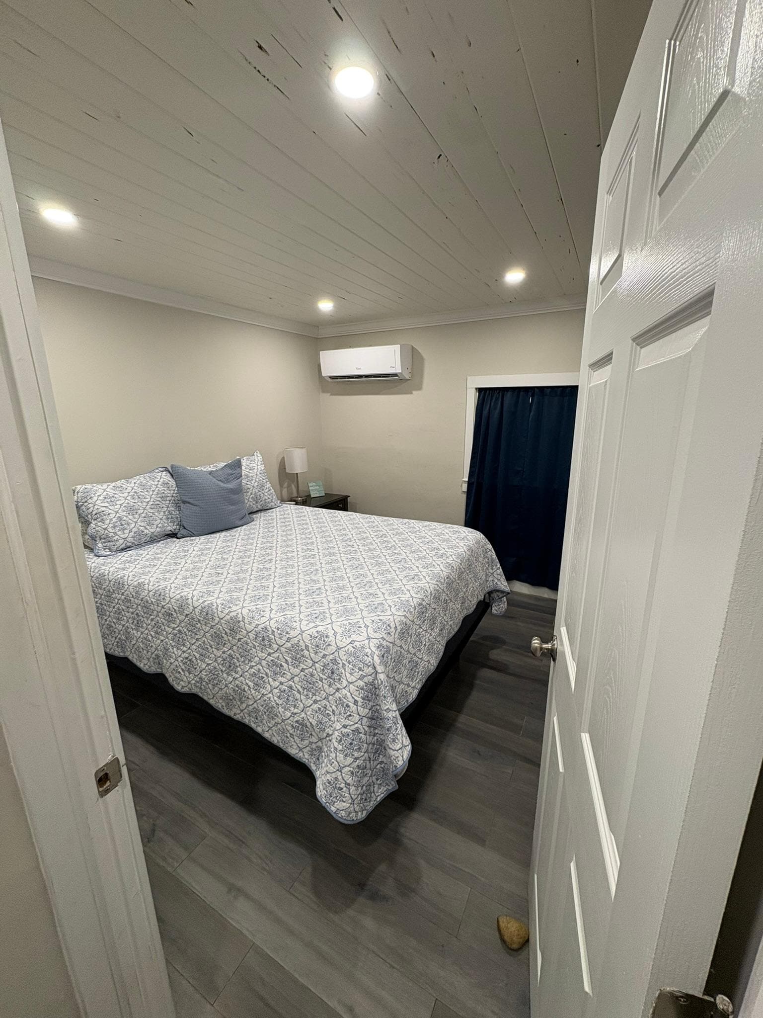 Bedroom with AC unit
