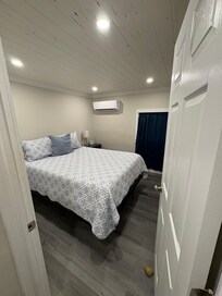 Bedroom with AC unit