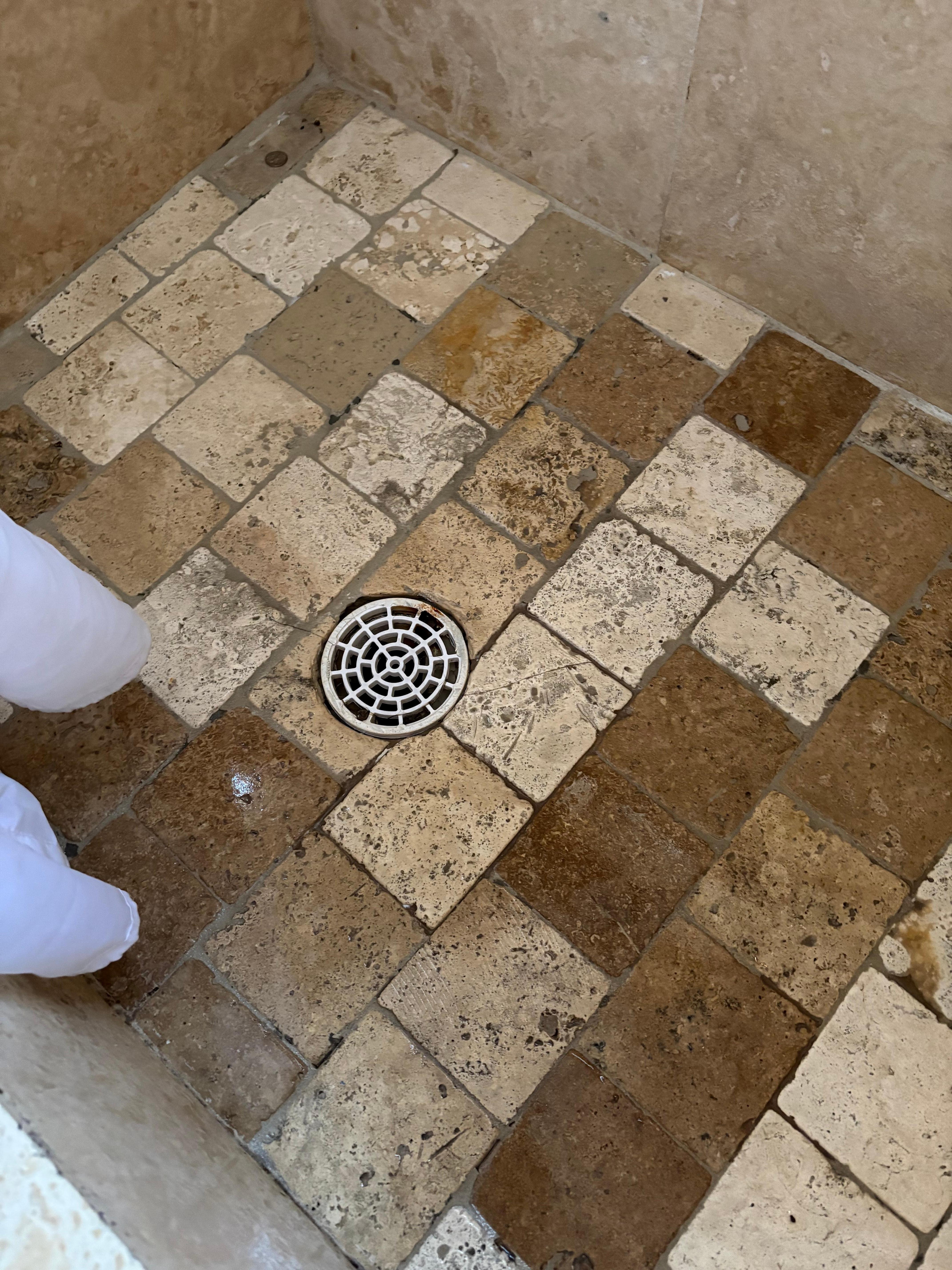 grubby shower tiles