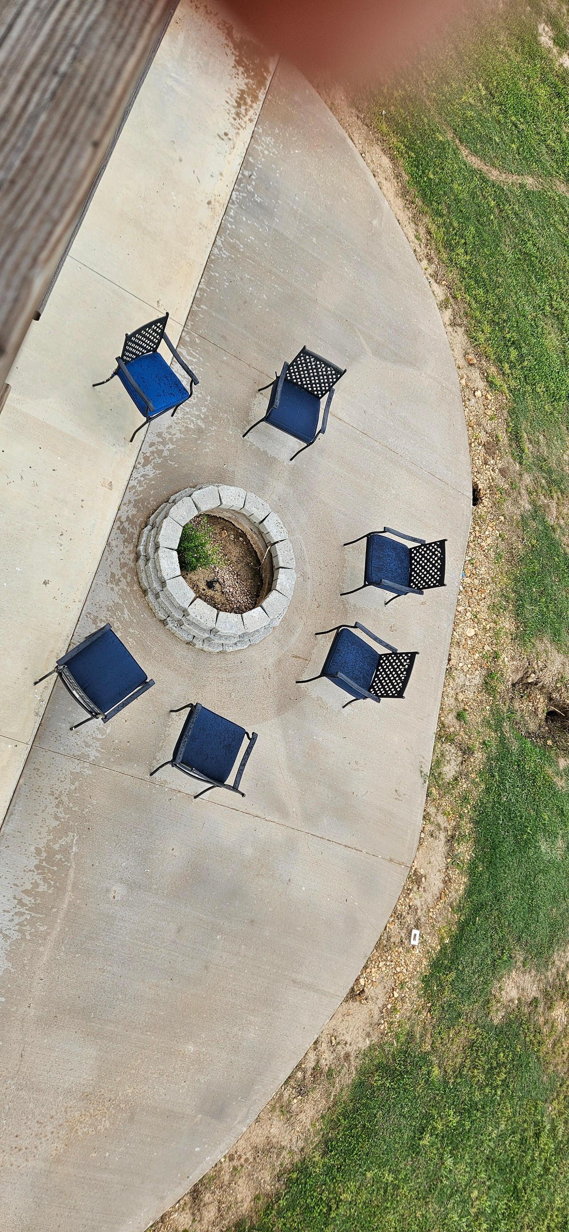 The lower fire pit