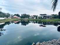 View from pool of the house