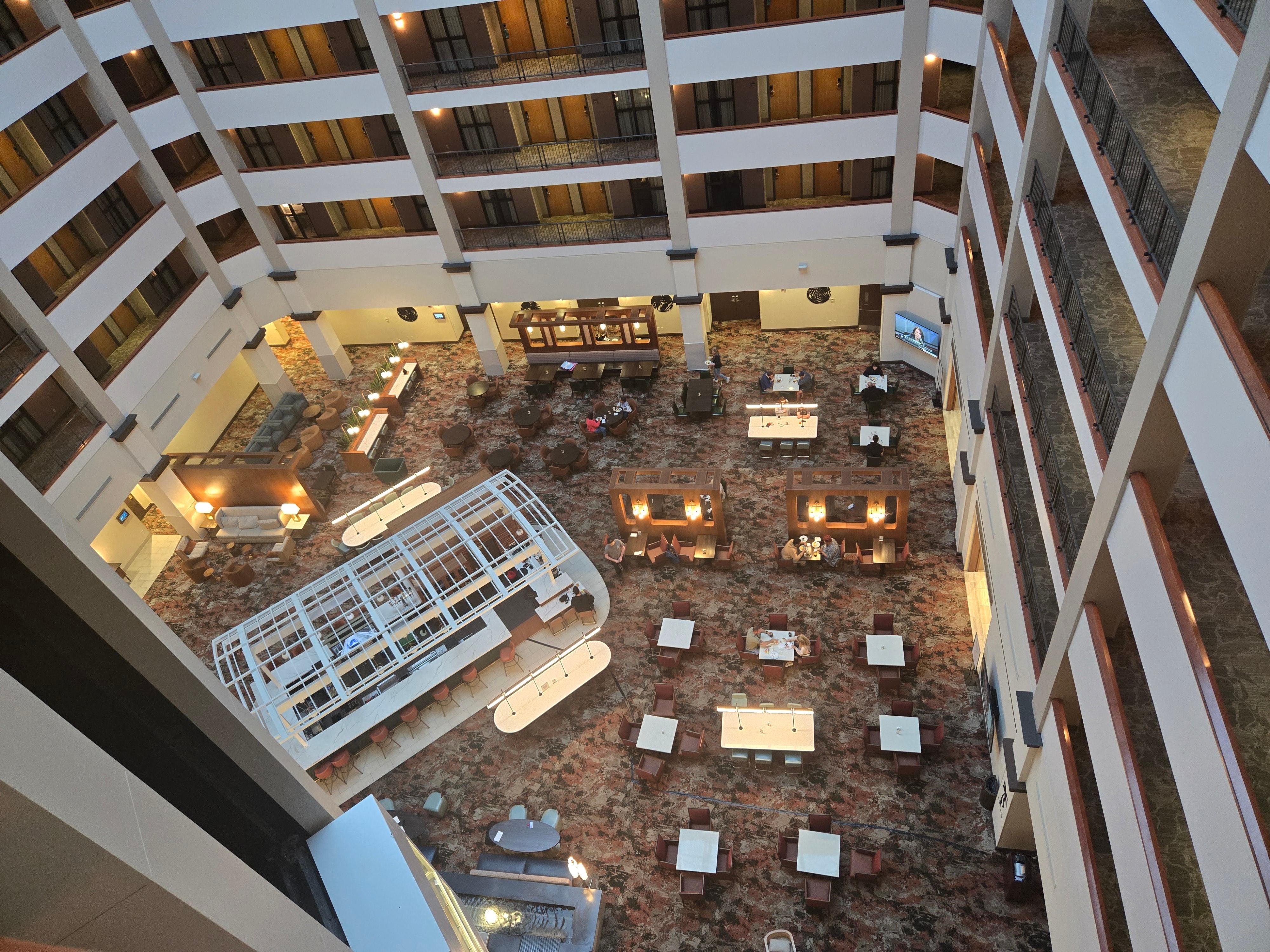 View from the elevator. Pur room is on 7th floor. 