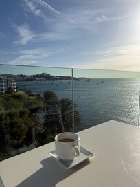 Morning coffee on our own balcony