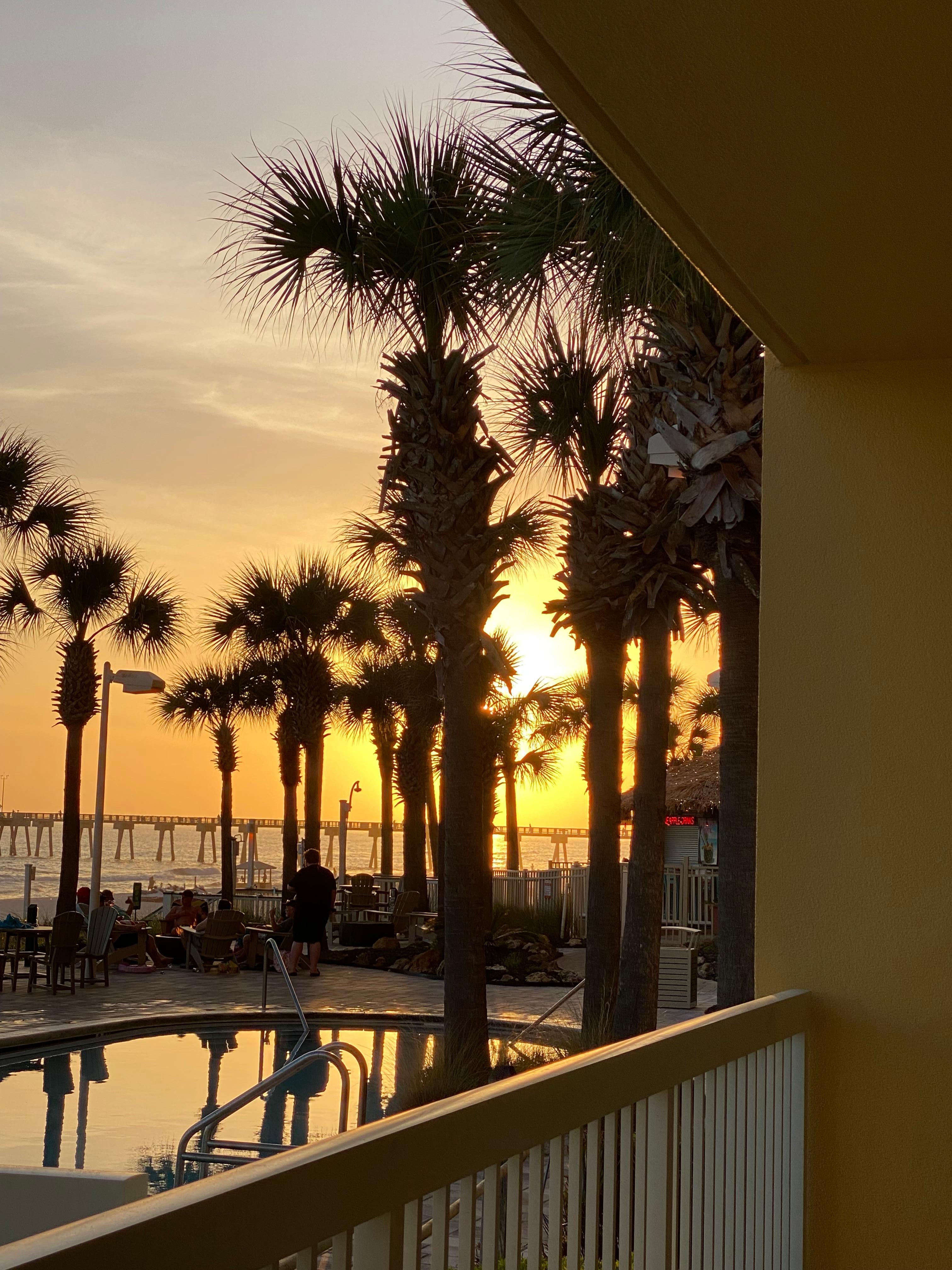 Sunset from deck