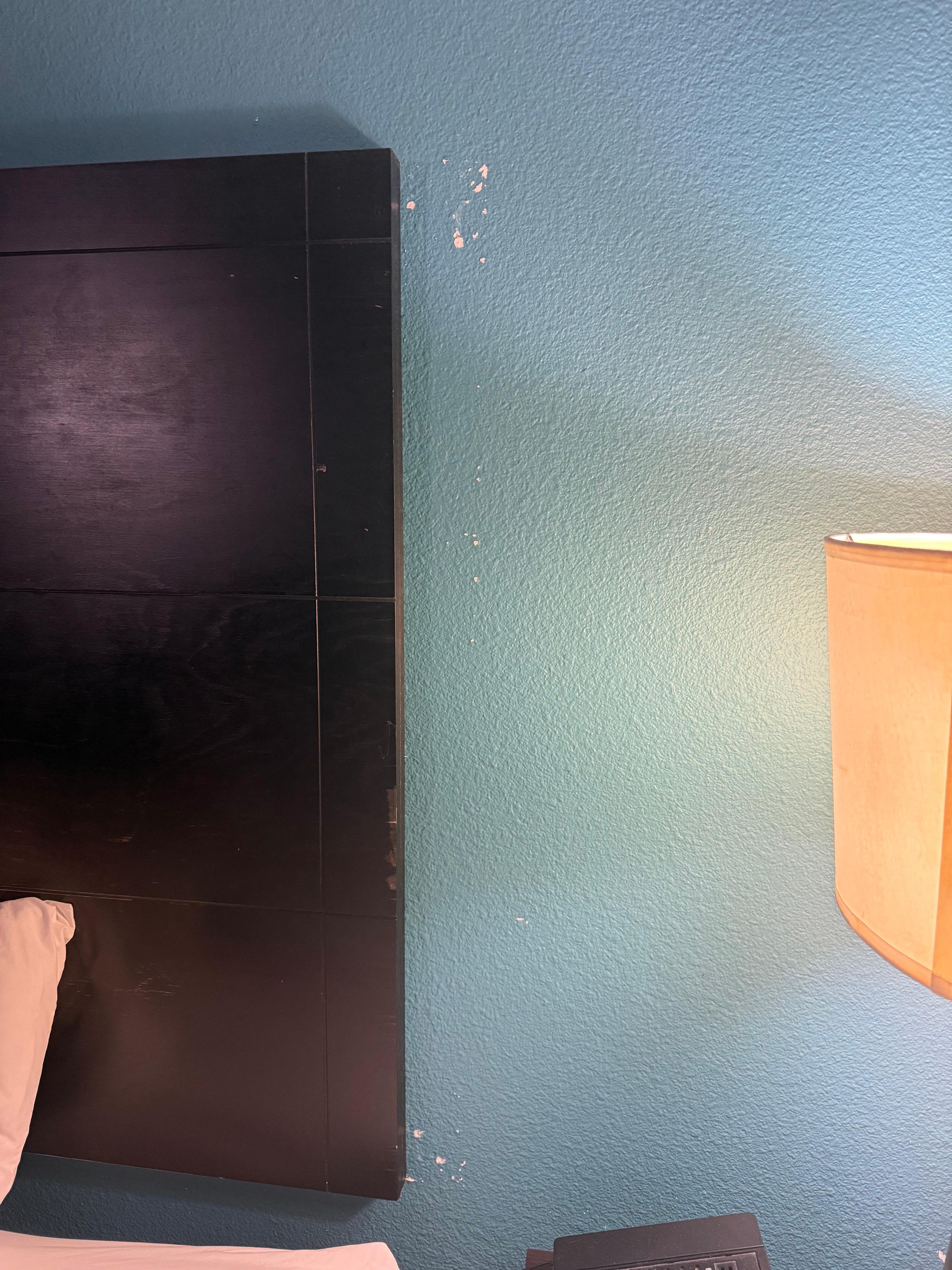 Paint chips all over the entire room…too many to document.