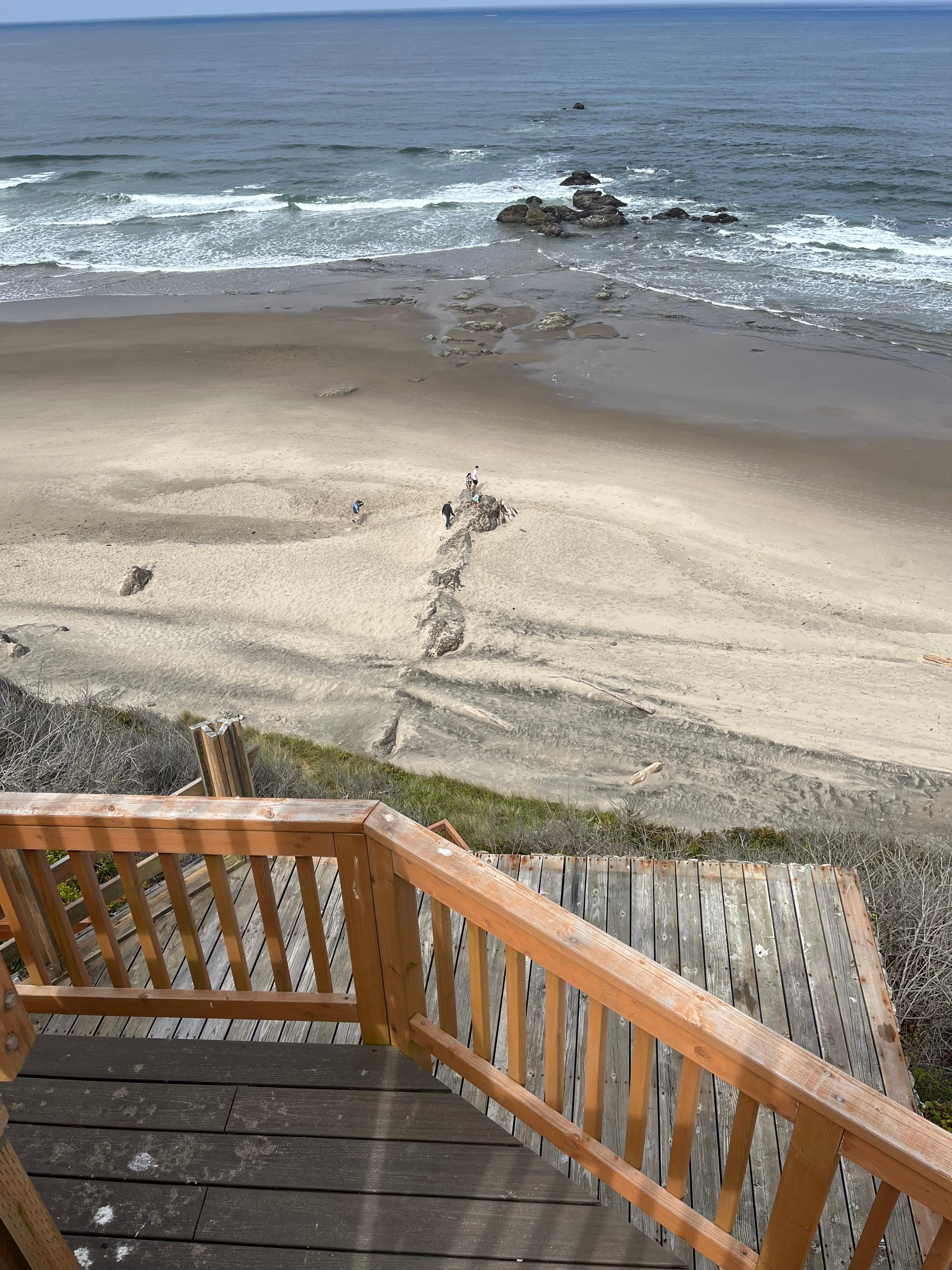 Beach right below the house 