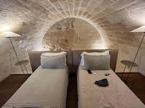 Twin beds on the mezzanine level