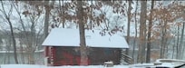 Cabin in snow