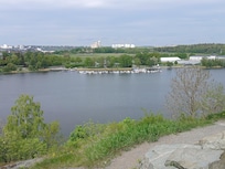 Blick auf das Hotel vom Freilichtmuseum Skansen