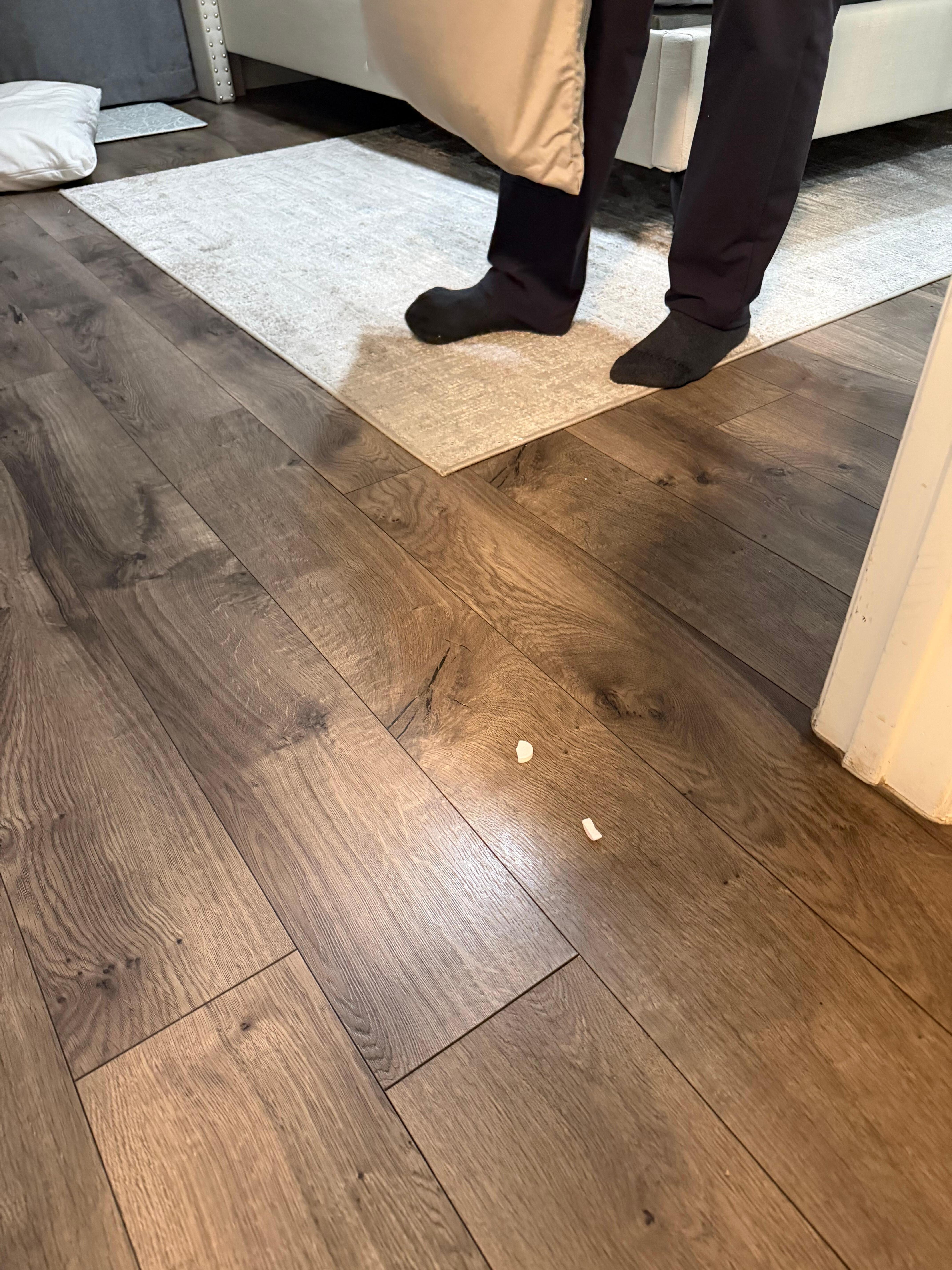 Medicine on floor from previous guests 