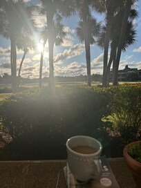 Coffee on the back porch was the perfect place to start the day!