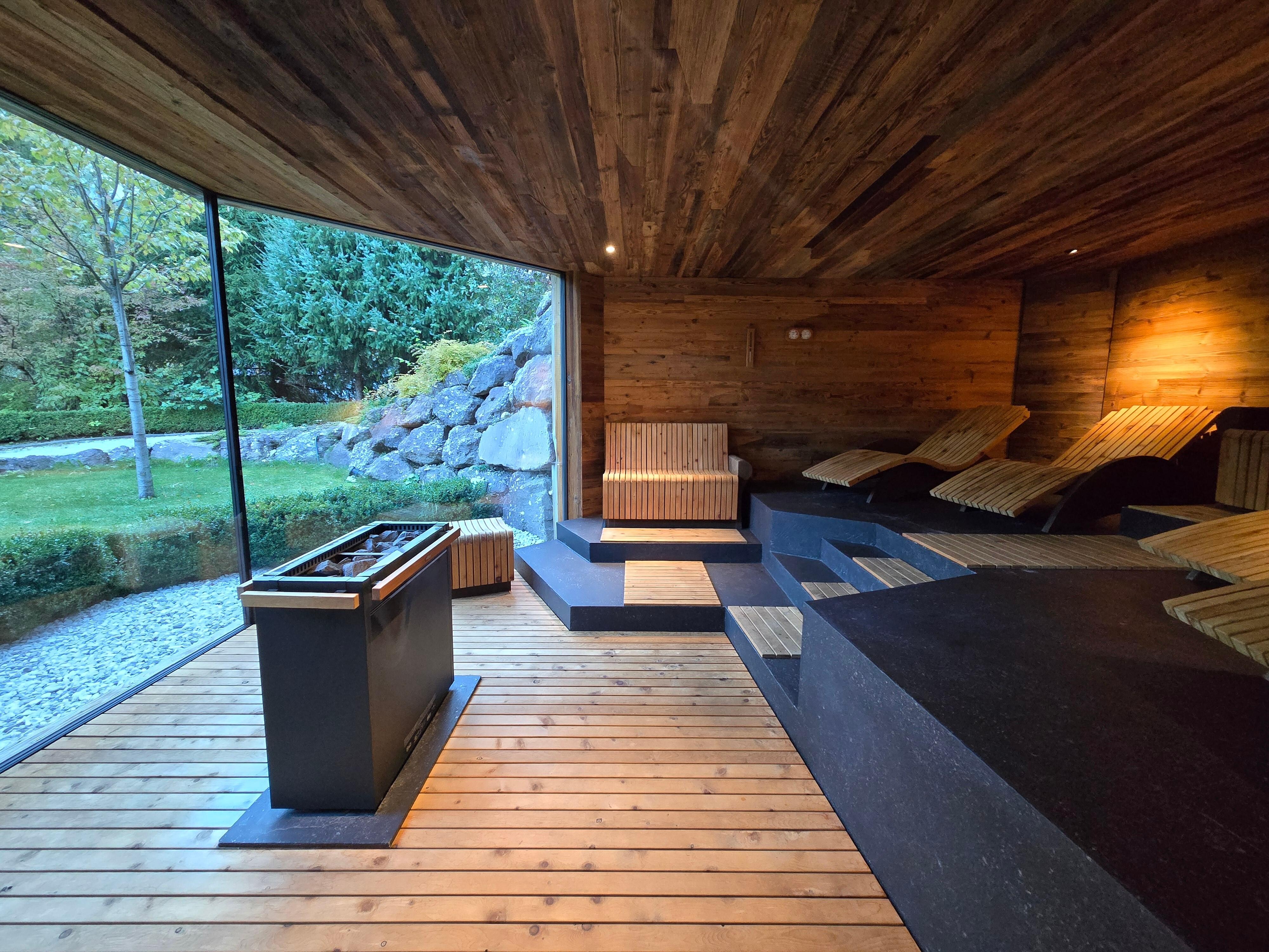 one of the many saunas