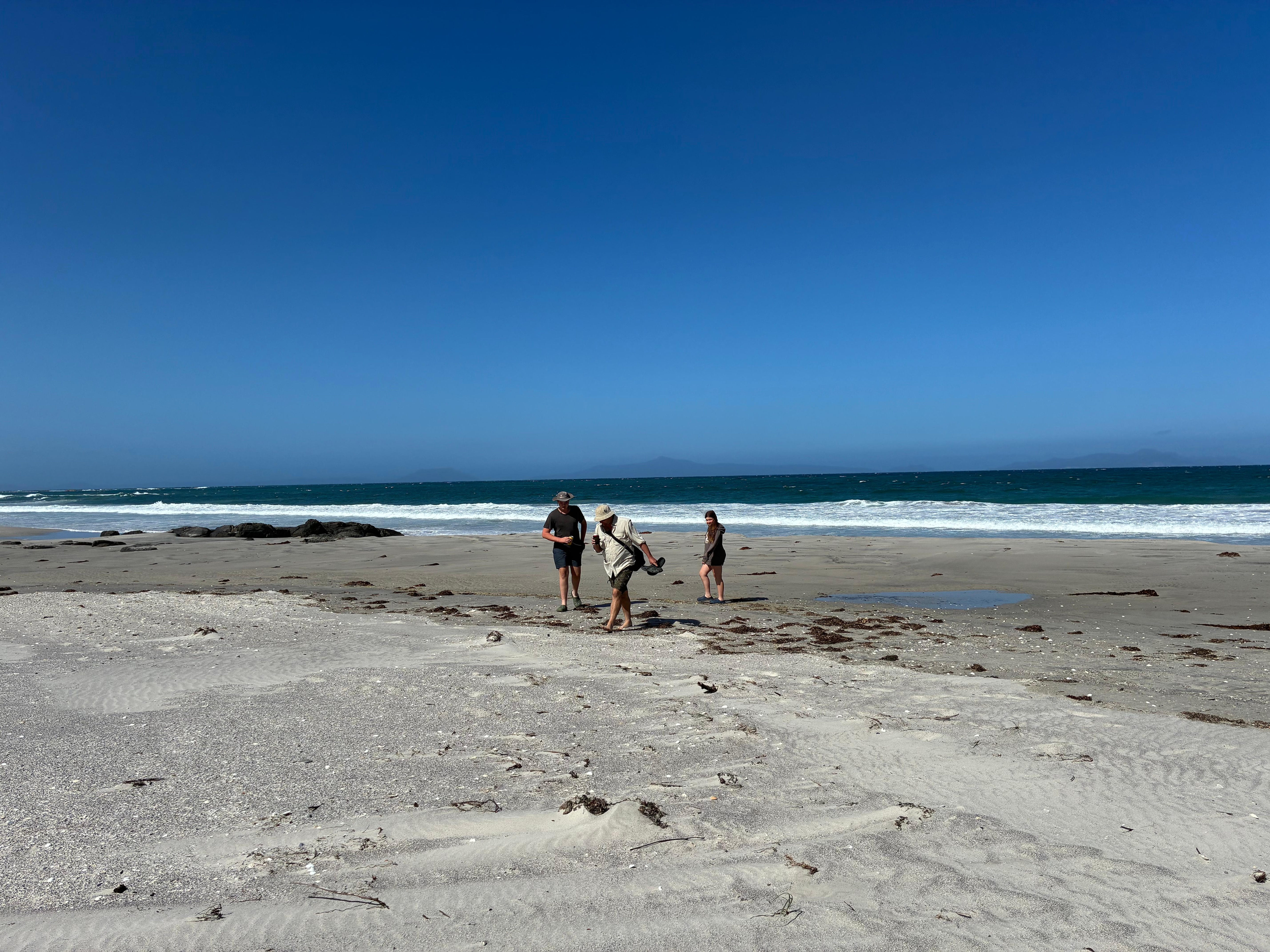 Walking on the beach in front of the Beach House 