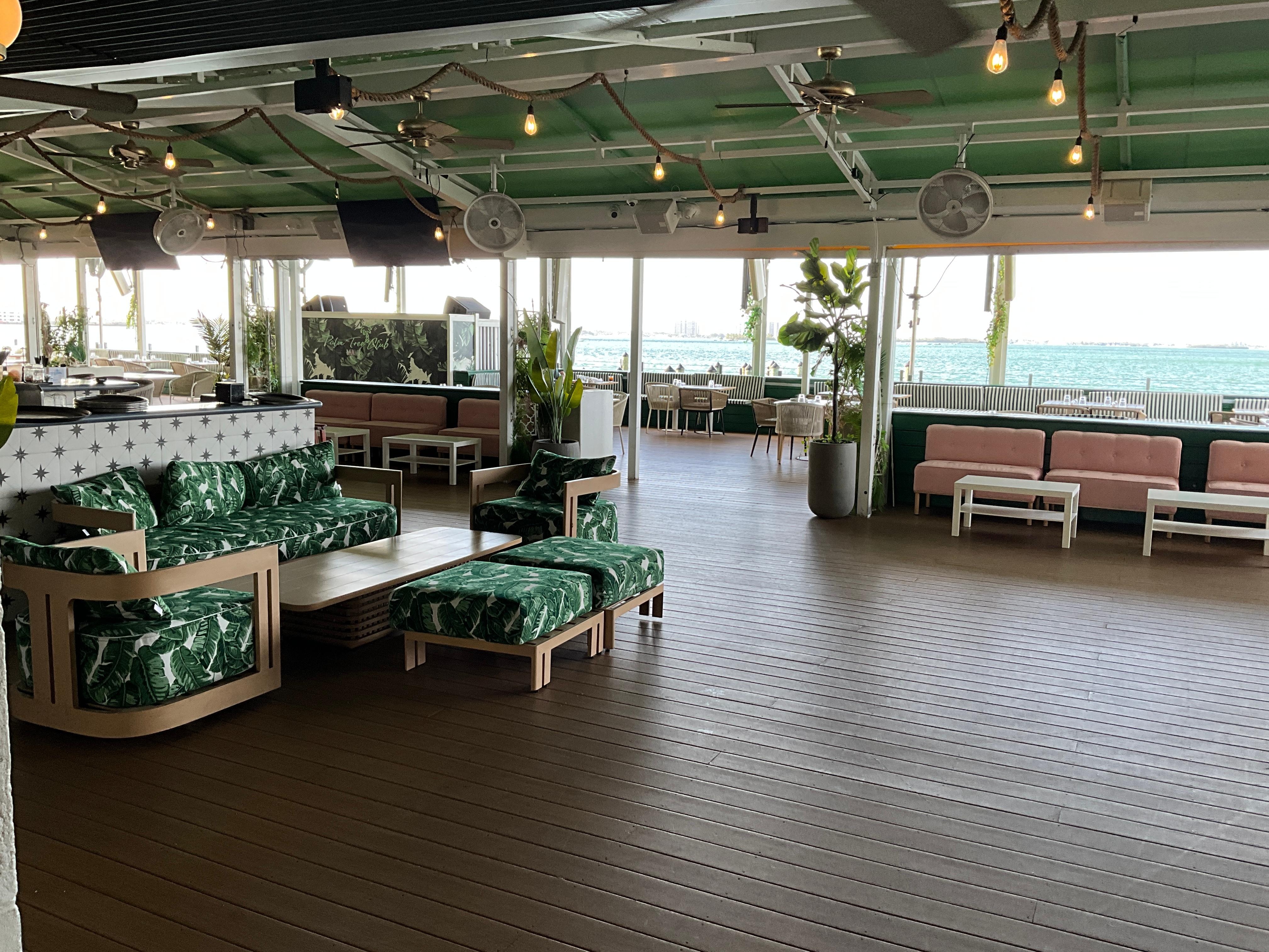 Restaurant at dinner time.