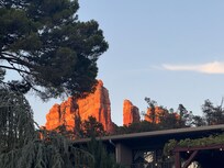 View from the jacuzzi at sunset