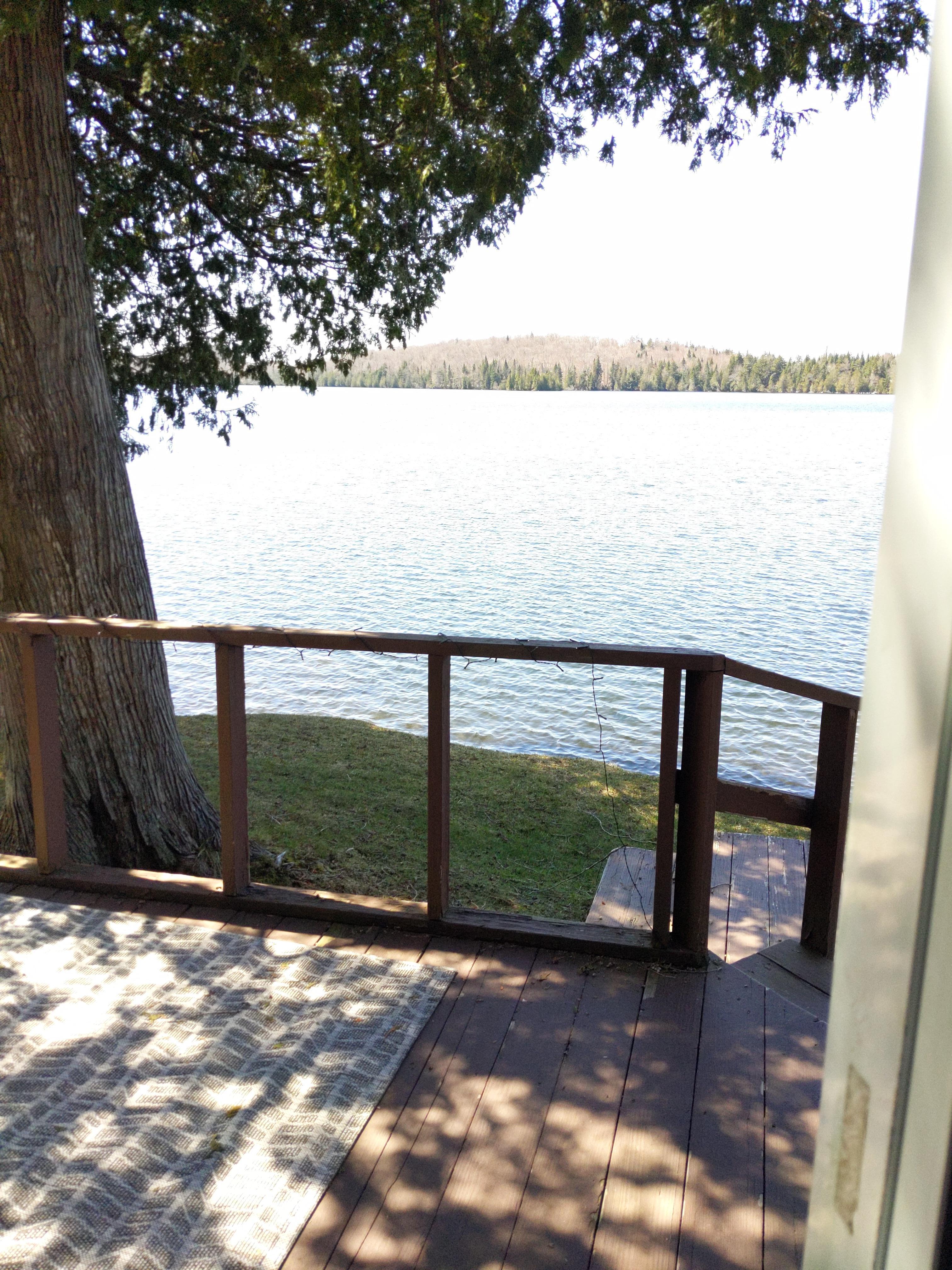 Having our morning coffee view on the deck.