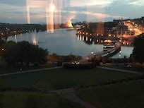 View from room at night