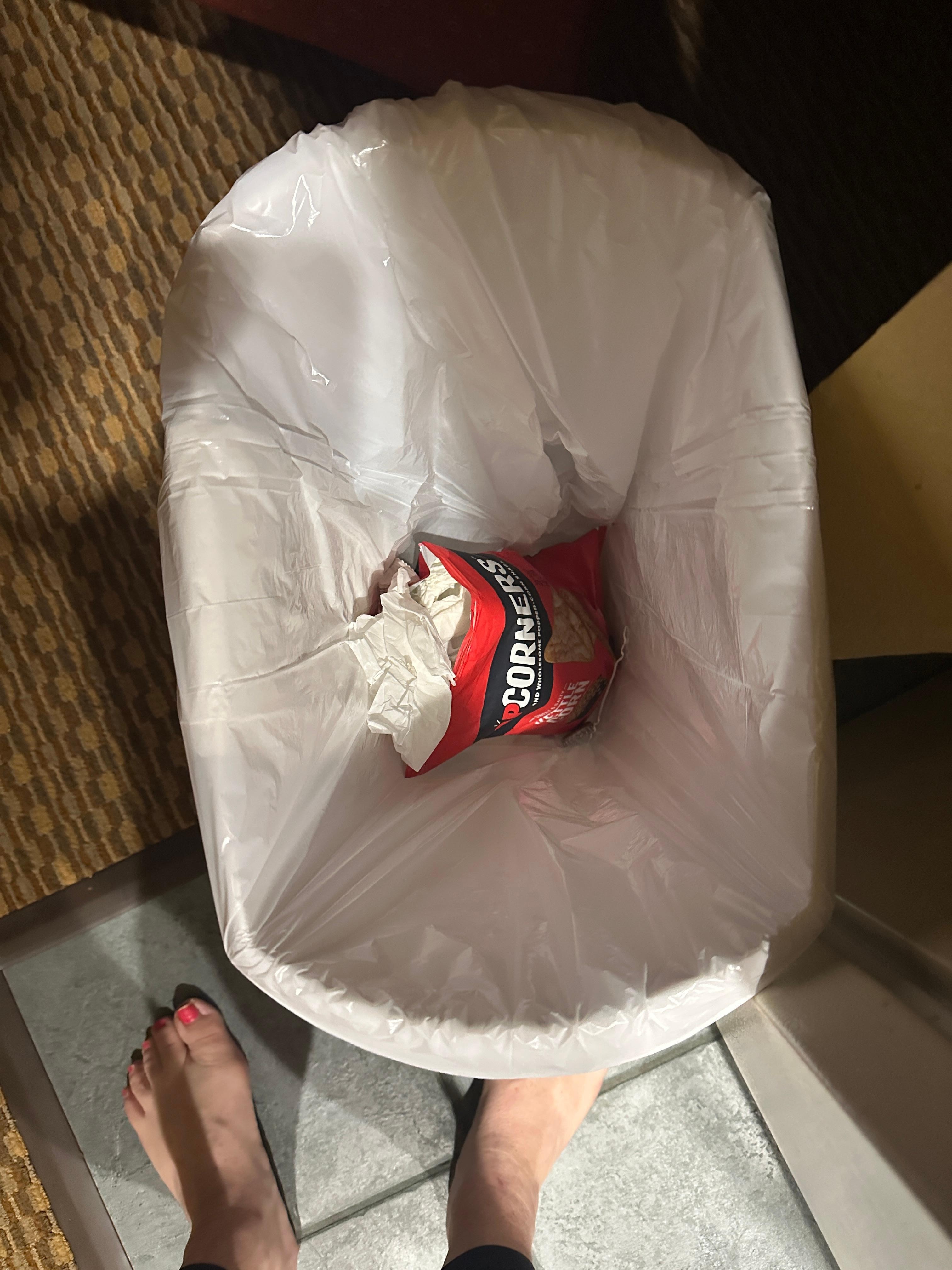 Trash already in the can