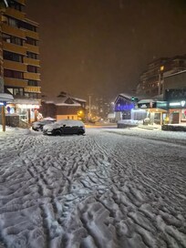Village covered in snow