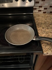 This skillet is from my house , in which I am leaving cause the ones there are warped, thank you