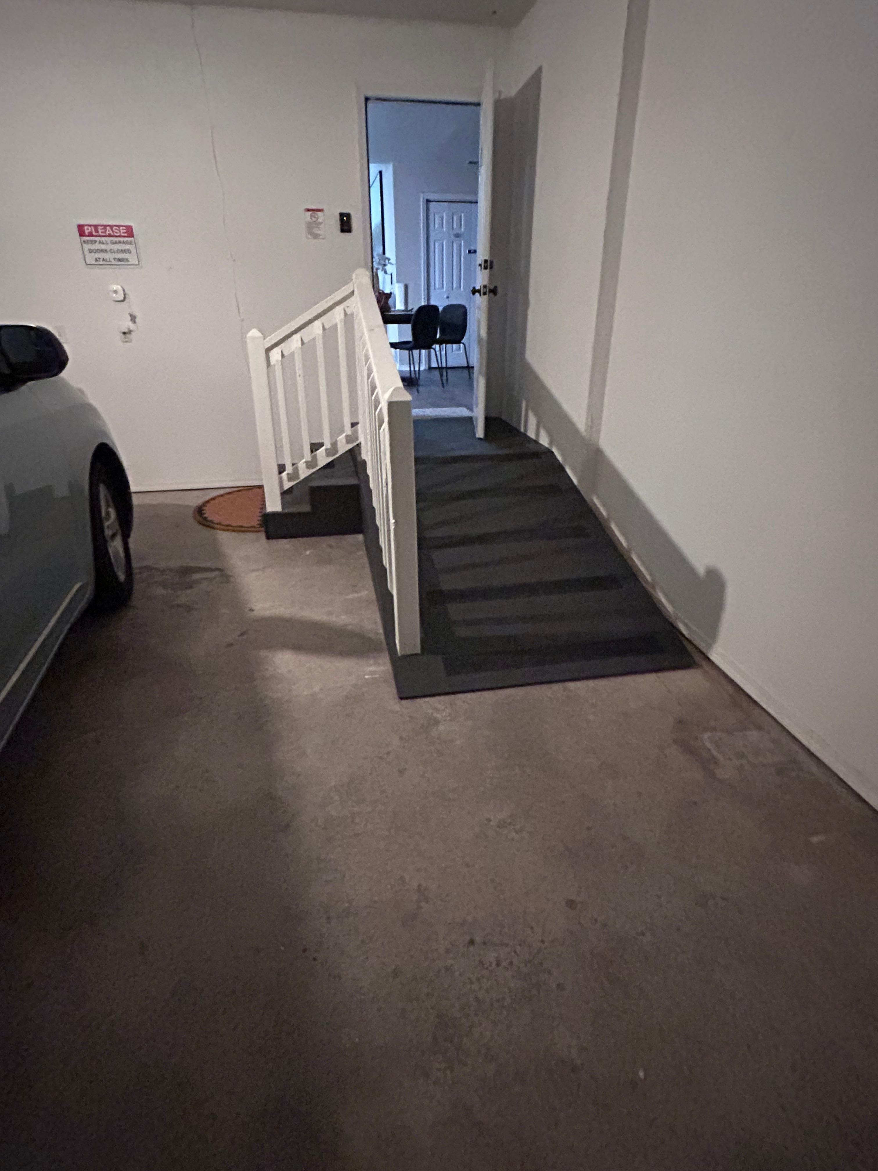 It was very thoughtful to have both stairs and a ramp. It really was beneficial to us as  seniors to have that as we loaded and unloaded our car.