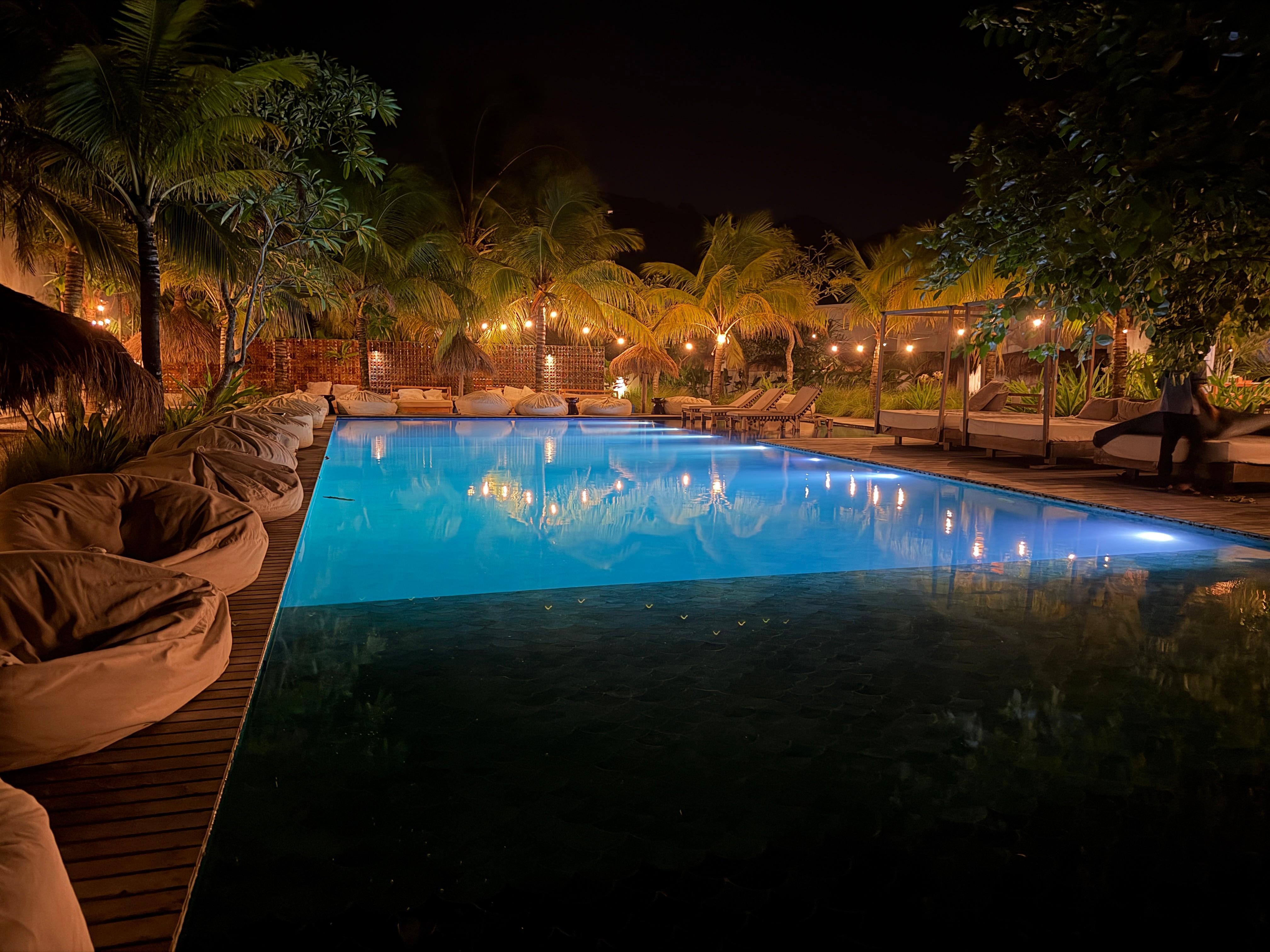 Pool at night