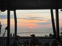 Sunset view from a restaurant on Ali'i Dr.